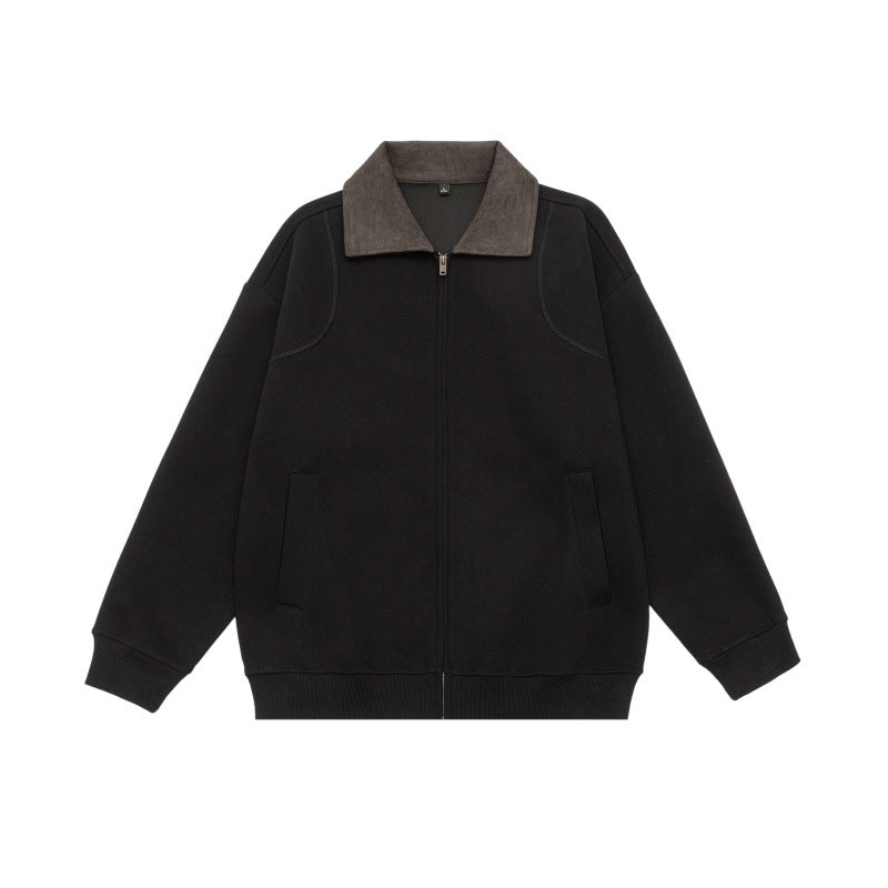 Unisex Oversized Zip Jacket with Cord Collar and Integrated Pockets Mune Fashion