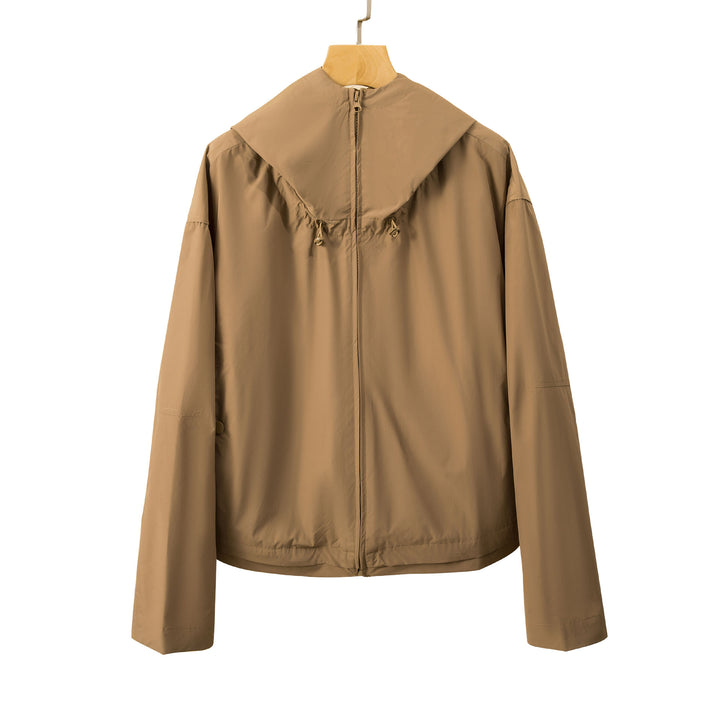 Women's Lightweight Water-Repellent Hooded Jacket Mune Fashion