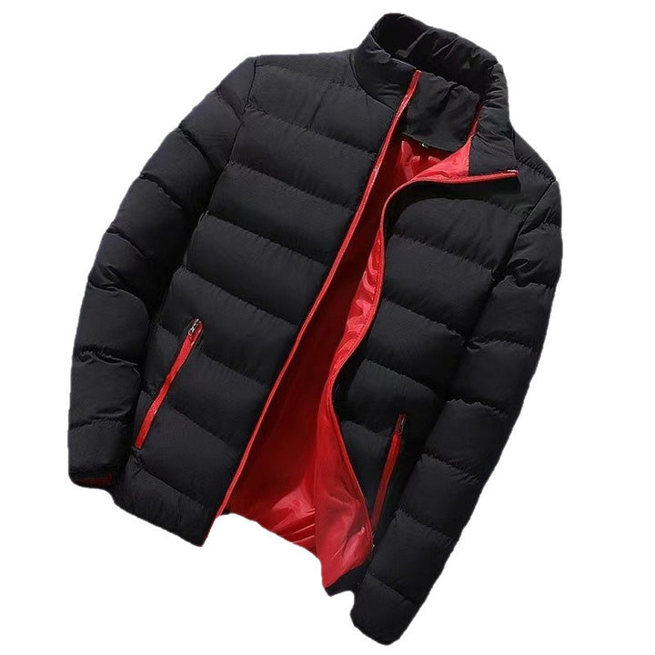 Men's quilted thermal jacket with high stand-up collar and water-repellent outer shell Mune Fashion