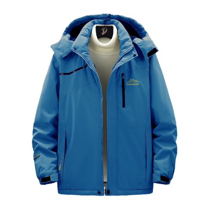 Men's waterproof insulated outdoor parka with removable hood, thermal lining, and concealed zipper pockets Mune Fashion