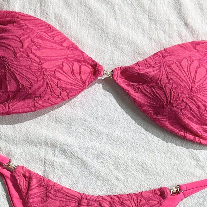 Women's triangle bikini with floral pattern and adjustable straps Mune Fashion