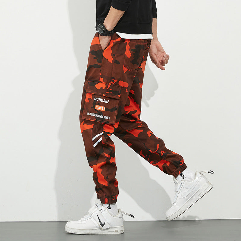 Men's Urban Camouflage Jogger with Utility Pockets and Elastic Ankle Hem Mune Fashion