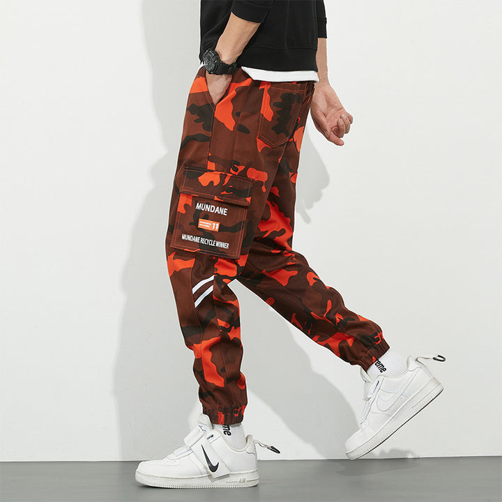 Men's Urban Camouflage Jogger with Utility Pockets and Elastic Ankle Hem Mune Fashion