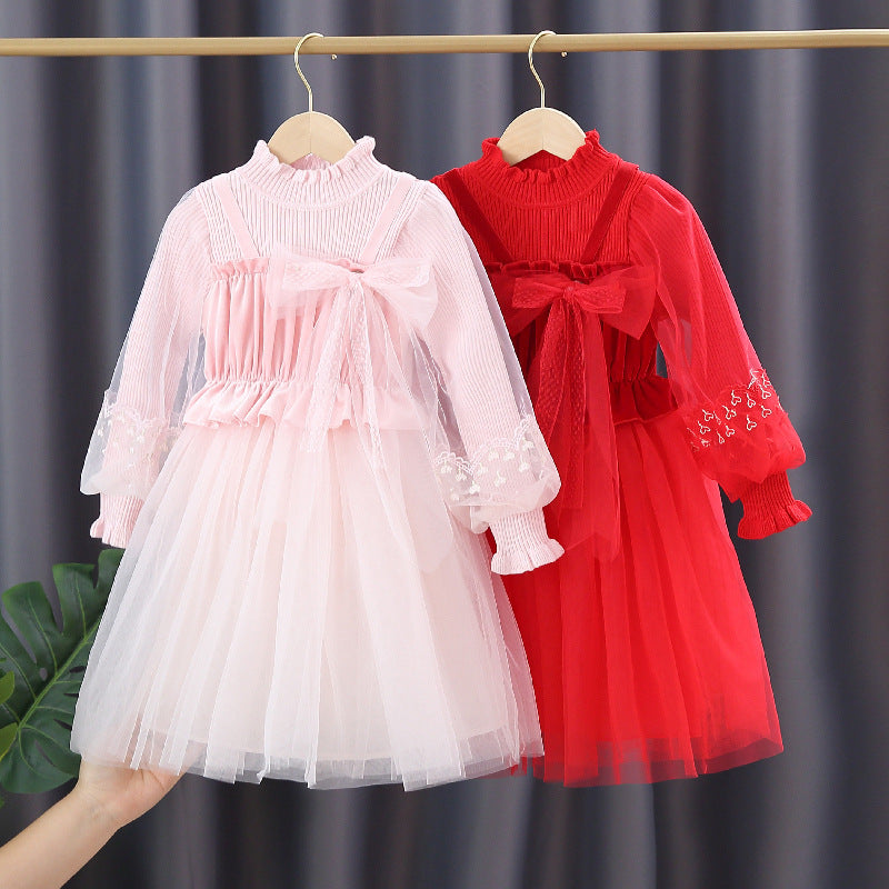 Girls party tulle dress with lace details Mune Fashion