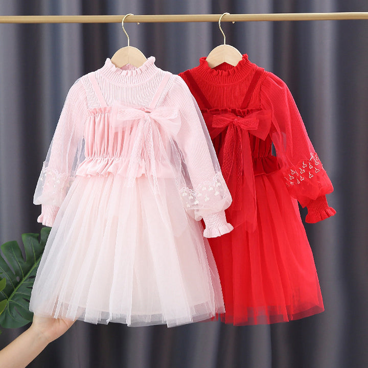 Girls party tulle dress with lace details Mune Fashion