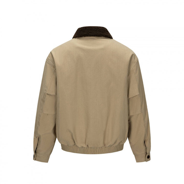 Men's short-cut blouson jacket in field style with teddy collar and flap pockets Mune Fashion