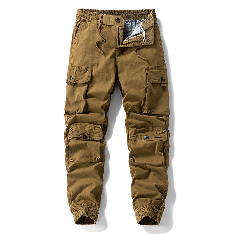 Men's Tech Cargo Jogger Pants with elastic drawstring waist, reinforced knee panels, and multifunctional pockets Mune Fashion