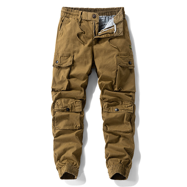 Men's Tech Cargo Jogger Pants with elastic drawstring waist, reinforced knee panels, and multifunctional pockets Mune Fashion