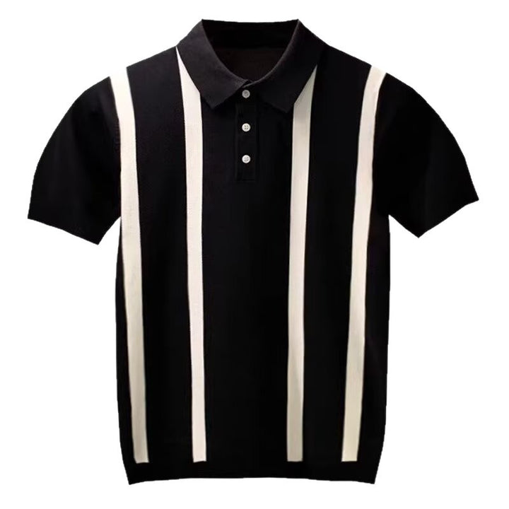 Men's Fashionable Polo Shirt with Stripes Mune Fashion