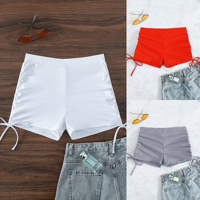 Women's sporty swim shorts with adjustable side tie Mune Fashion