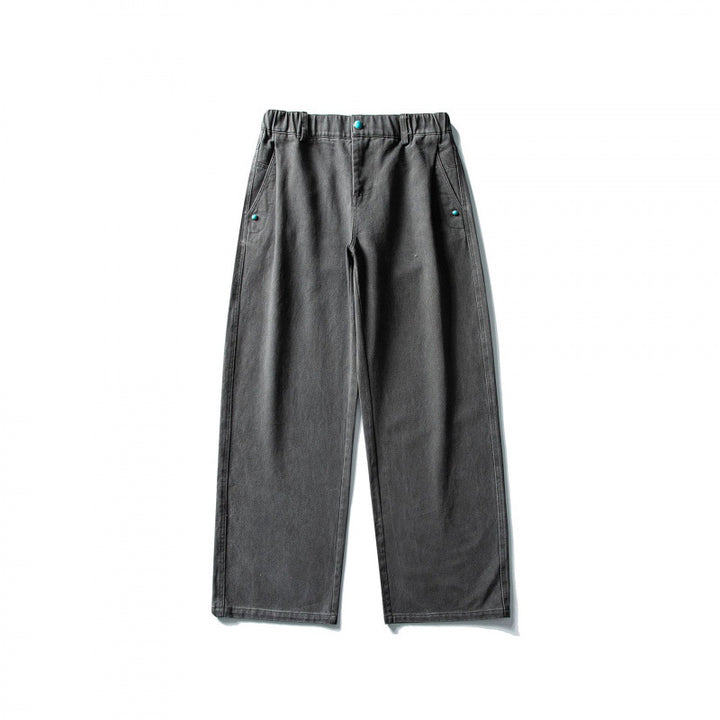 Women Wide-Leg Denim Pants made of durable denim with elastic waistband Mune Fashion