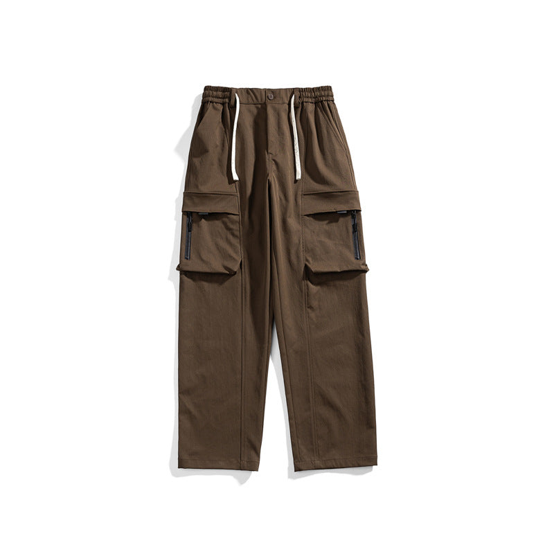 Herren Cargohose im Relaxed-Fit mit elastischem Tunnelzugbund und multifunktionalen Klapp- sowie Reißverschlusstaschen Mune Fashion