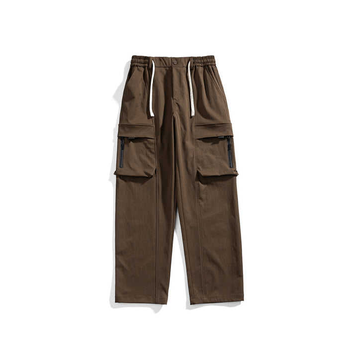 Herren Cargohose im Relaxed-Fit mit elastischem Tunnelzugbund und multifunktionalen Klapp- sowie Reißverschlusstaschen Mune Fashion