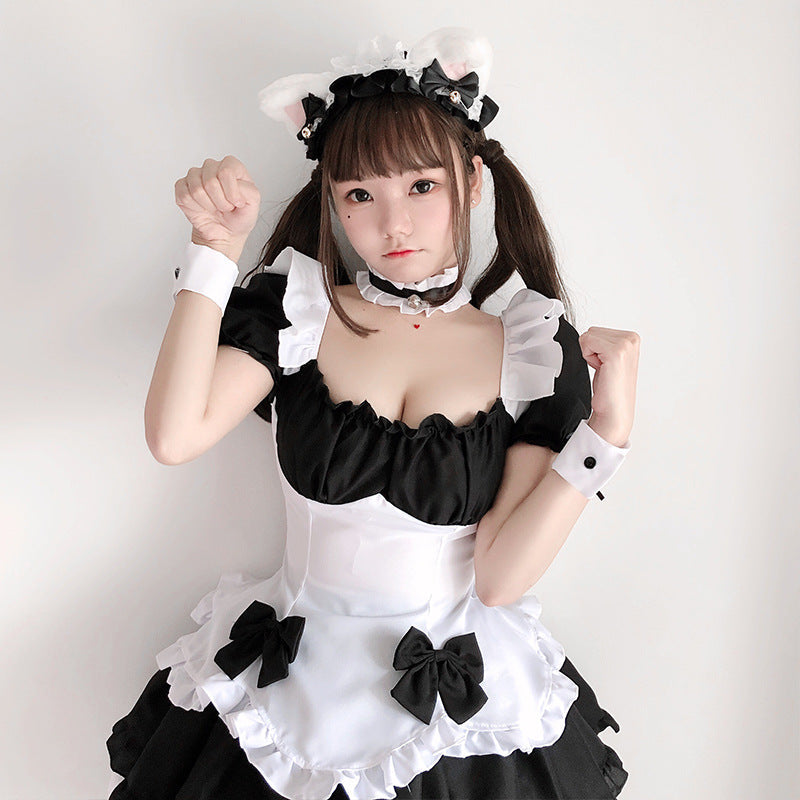 Women's playful maid costume with ruffle details and hair accessory Mune Fashion