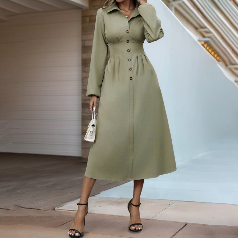 Women’s midi dress with button details and fitted silhouette Mune Fashion