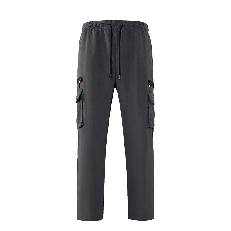 Men's Breathable Cargo Lounge Pants with Elastic Waistband, Drawstring & Multi-Pockets Mune Fashion