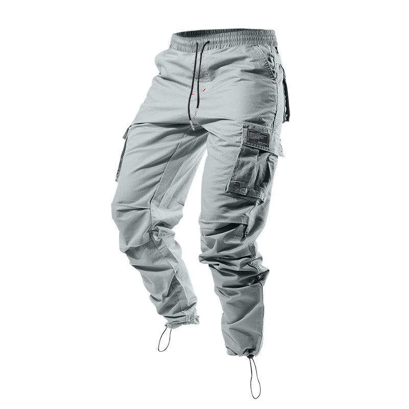 Men's nan urban-utility cargo jogger pants with reinforced flap pockets, D-ring details, and elastic ankle cuffs Mune Fashion