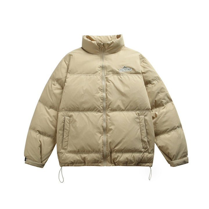 Unisex Boxy-padded thermal jacket with drawstring hem and stand-up collar Mune Fashion