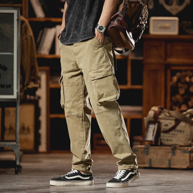Herren Cargo-Hose im Utility-Look mit Knieabnähern und großen Klappentaschen Mune Fashion
