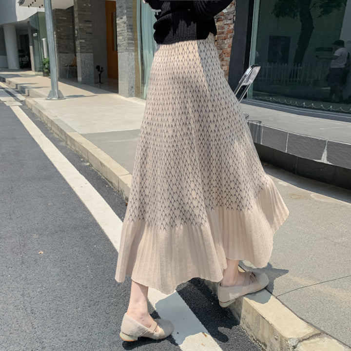 Women's Elegant and Casual Midi Skirt with Textured Design Mune Fashion