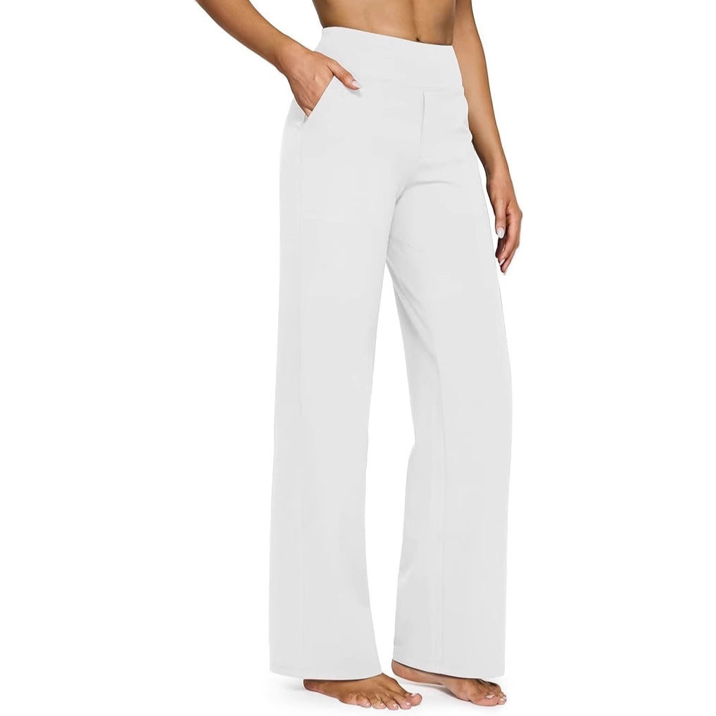 Ladies Wide-Cut Lounge Pants with Elastic Waist Mune