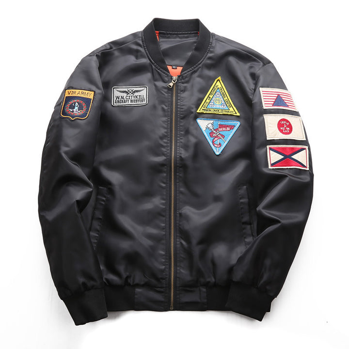 Men's bomber jacket with practical patches Mune Fashion