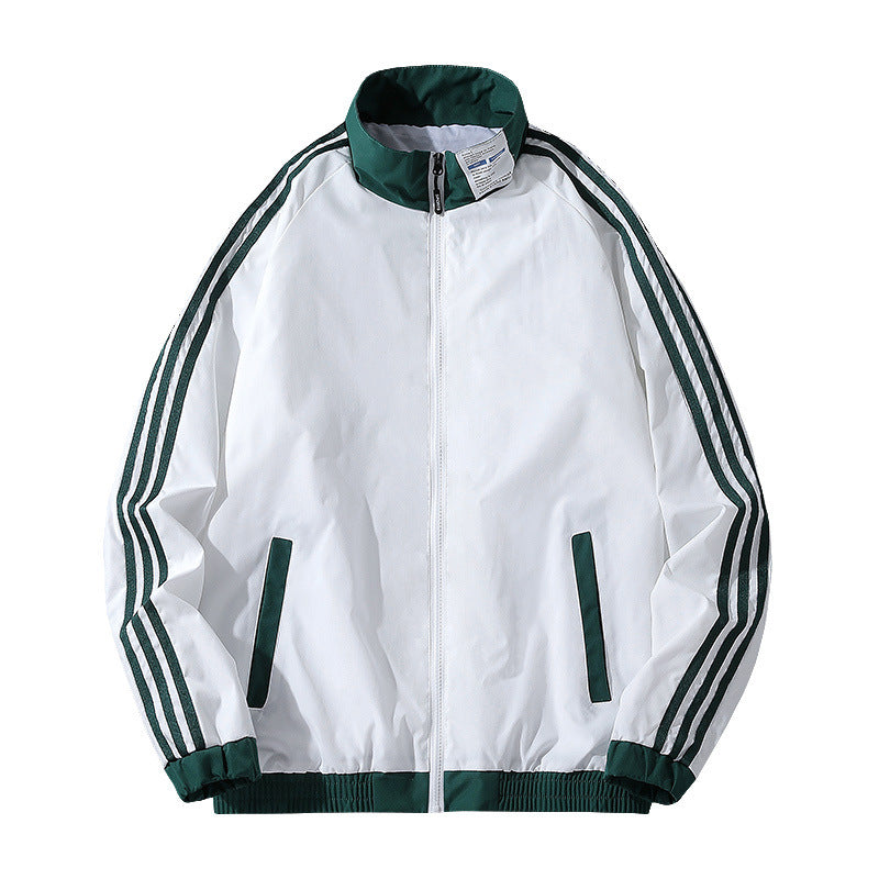 Men's sporty transitional jacket with zipper and side pockets Mune Fashion
