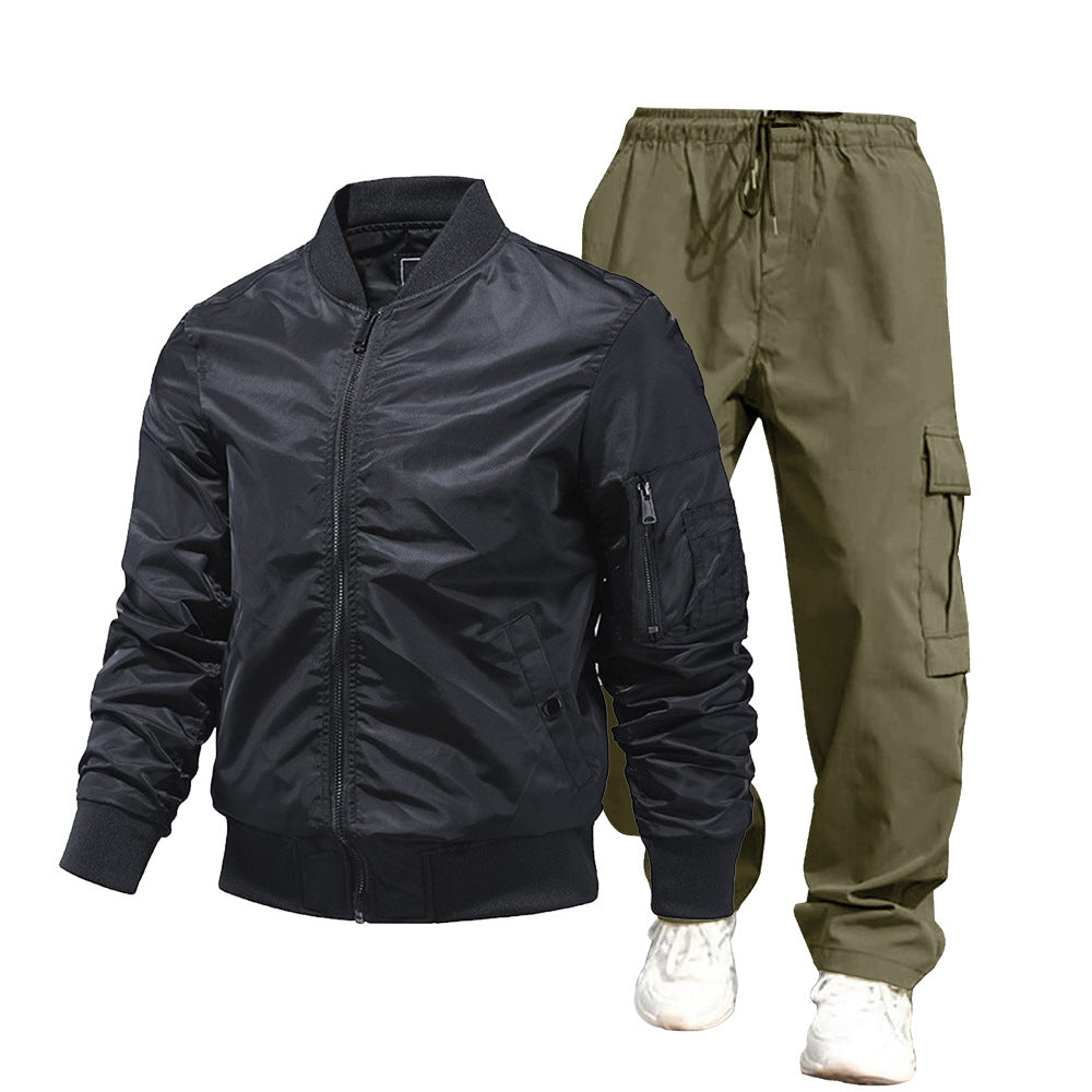 Men's Urban Bomber Jacket and Cargo Pants Set Mune Fashion
