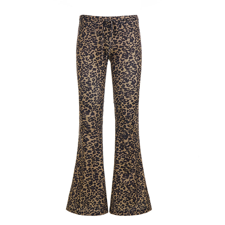Women's flared trousers with high comfort waistband and elastic jersey material Mune Fashion