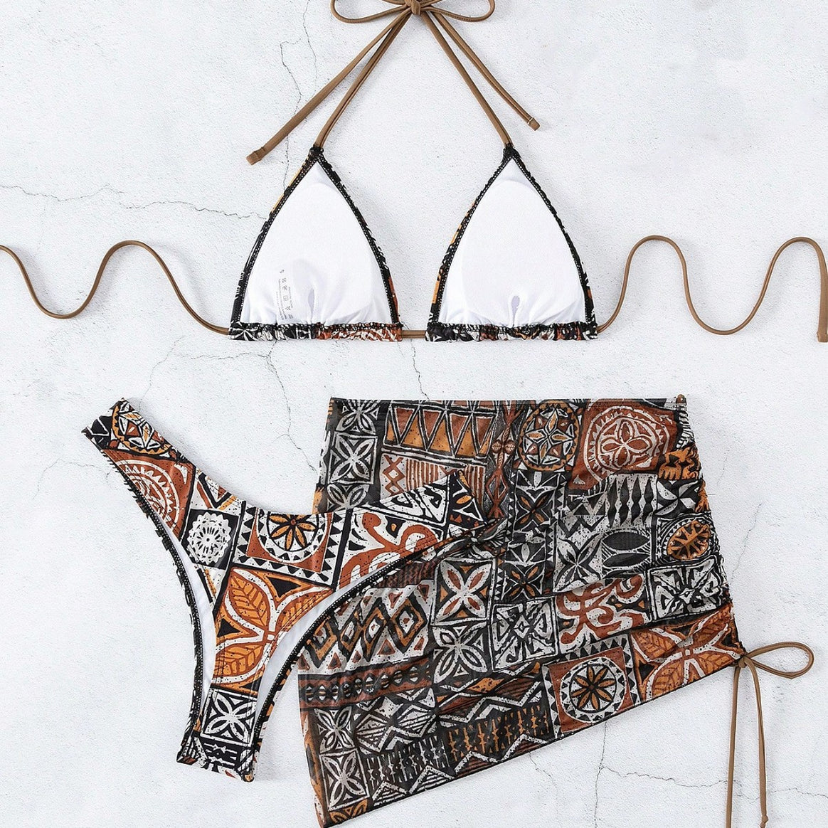 Women's bikini set with adjustable top and high-waisted short Mune Fashion