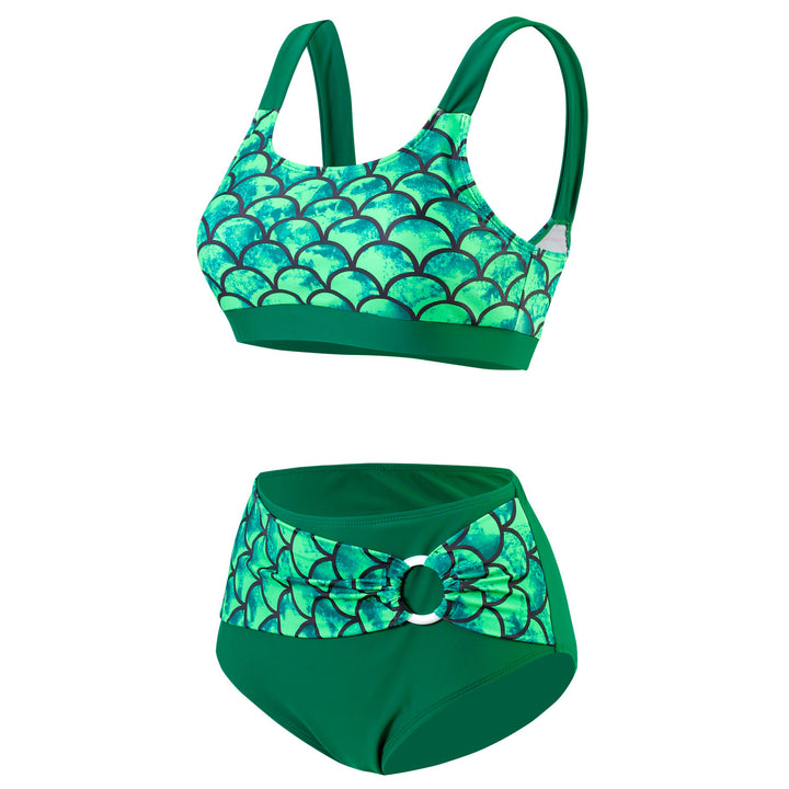 Women's High-Waisted Bikini Set with Sophisticated Ring Design Mune Fashion