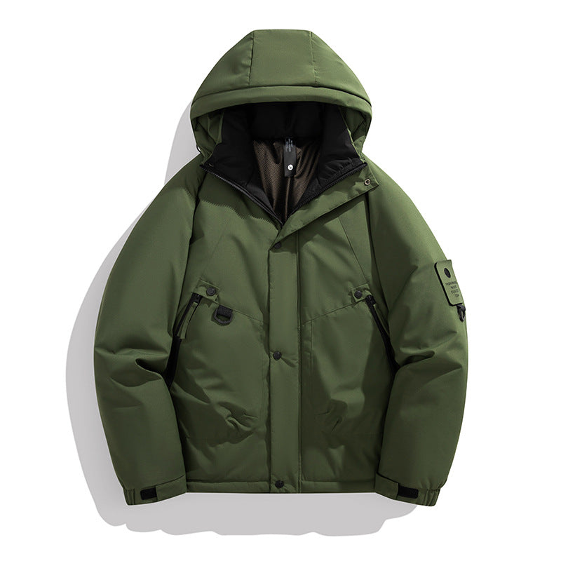 Men's Padded Hooded Jacket in Utility Style with Multi-Pockets and Adjustable Hem Mune Fashion