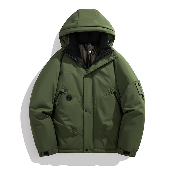 Men's Padded Hooded Jacket in Utility Style with Multi-Pockets and Adjustable Hem Mune Fashion