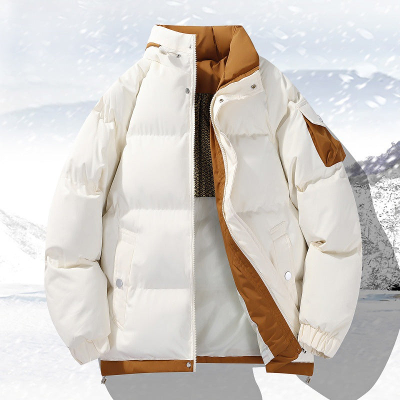 Men's non-padded outdoor quilted jacket with high standing collar insulation and elastic cuffs Mune Fashion
