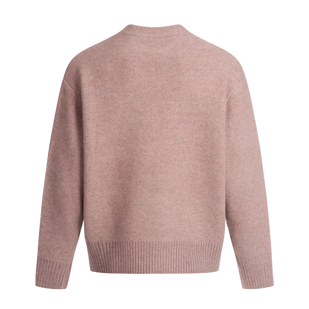 Unisex fine knit sweater with crew neck, drop shoulder and wide ribbed waistband Mune Fashion