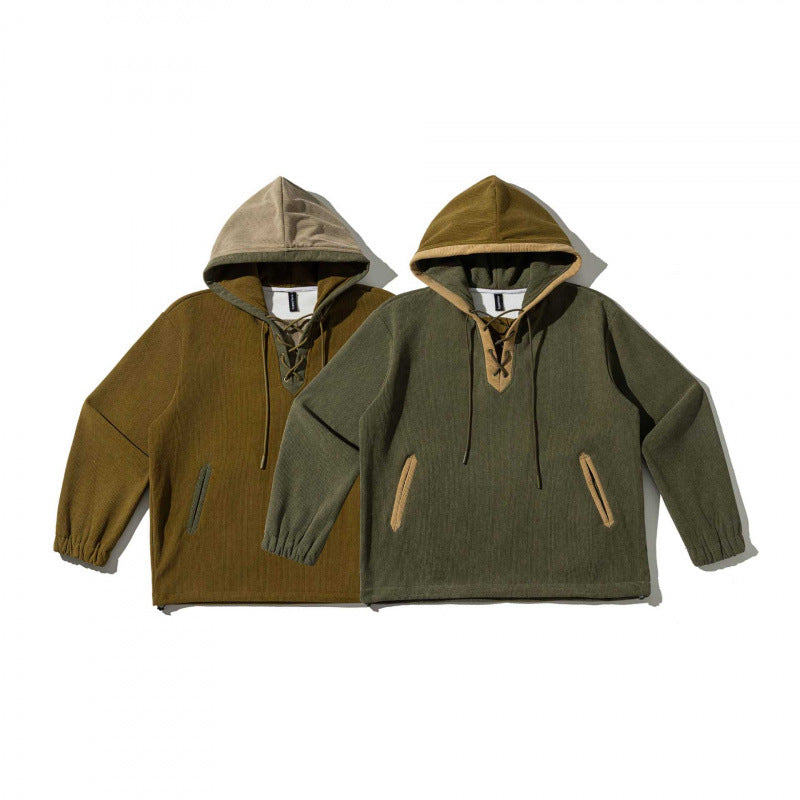 Unisex Oversize Hoodie with Lacing and Kangaroo Pockets Mune Fashion