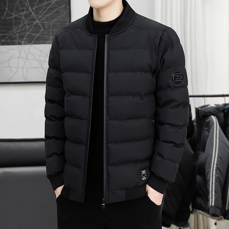 Men's Padded Bomber Jacket with Thermal Insulation, Stand-Up Collar & Elastic Cuffs Mune Fashion