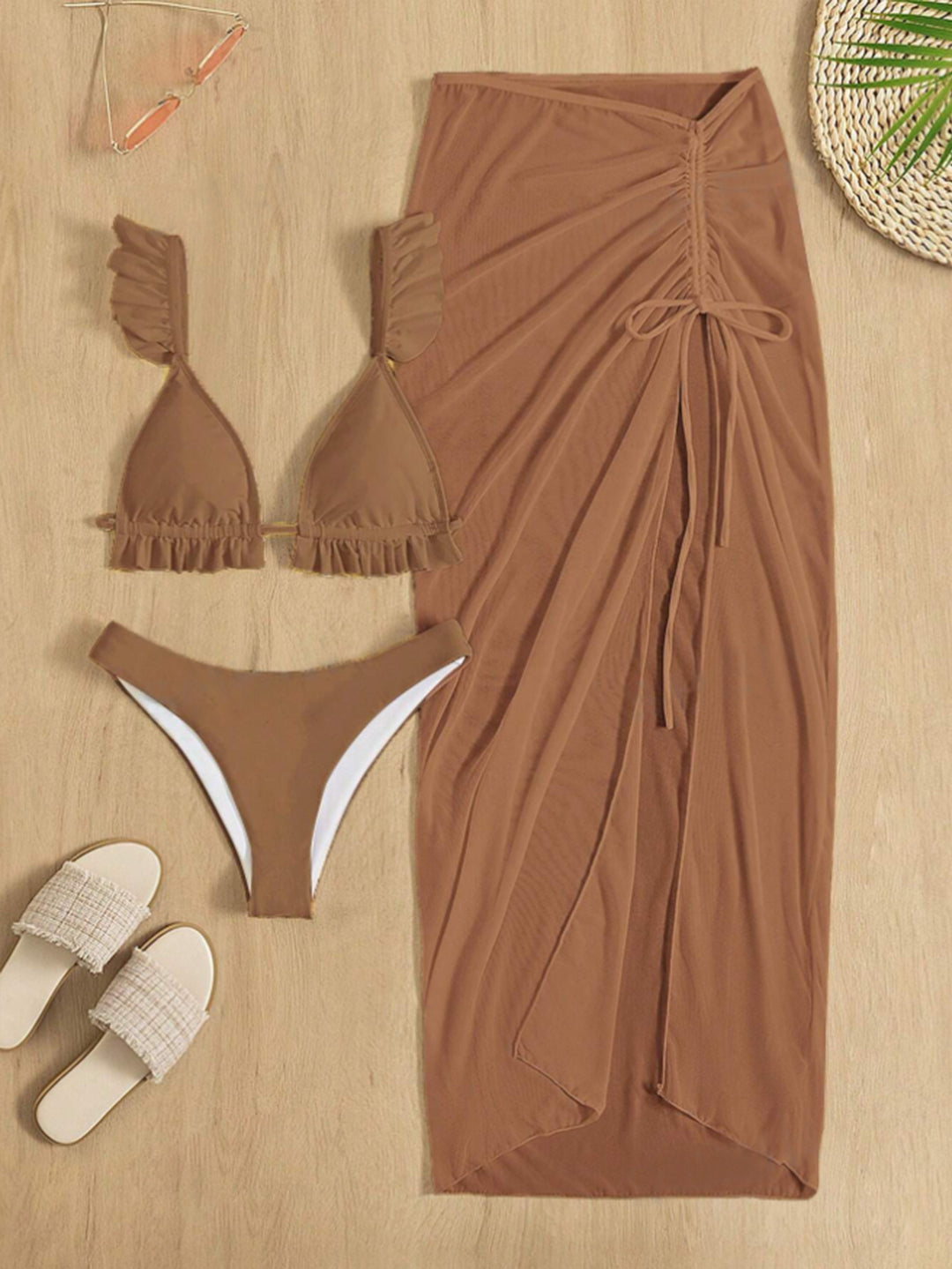 Women's Beach Tunic with Flowing Pareo Mune Fashion