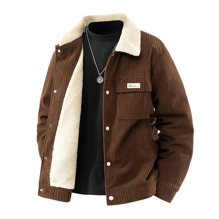 Men's cord jacket with teddy lining Mune Fashion