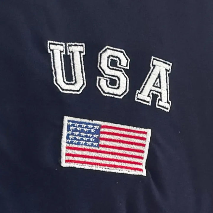 Women's figure-hugging Cropped Ringer T-Shirt with flag embroidery Mune Fashion