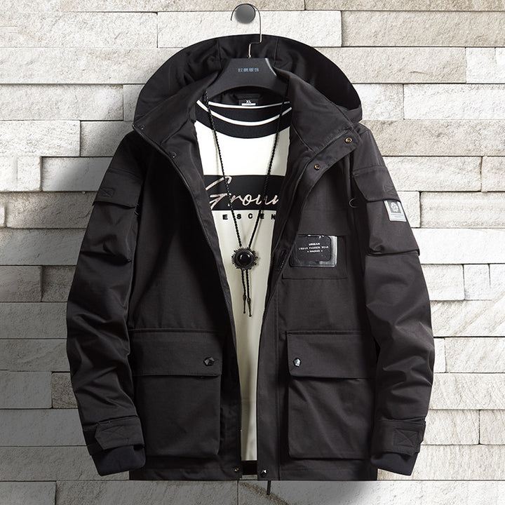 Men's Urban Tech Parka with hood, multifunctional pockets and thermal insulation Mune Fashion