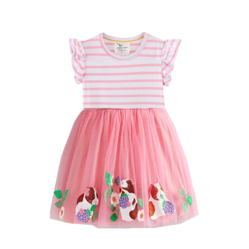 Girls tulle dress with playful design Mune Fashion