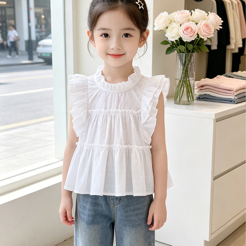 Girls Summer Top with Ruffle Details Mune Fashion