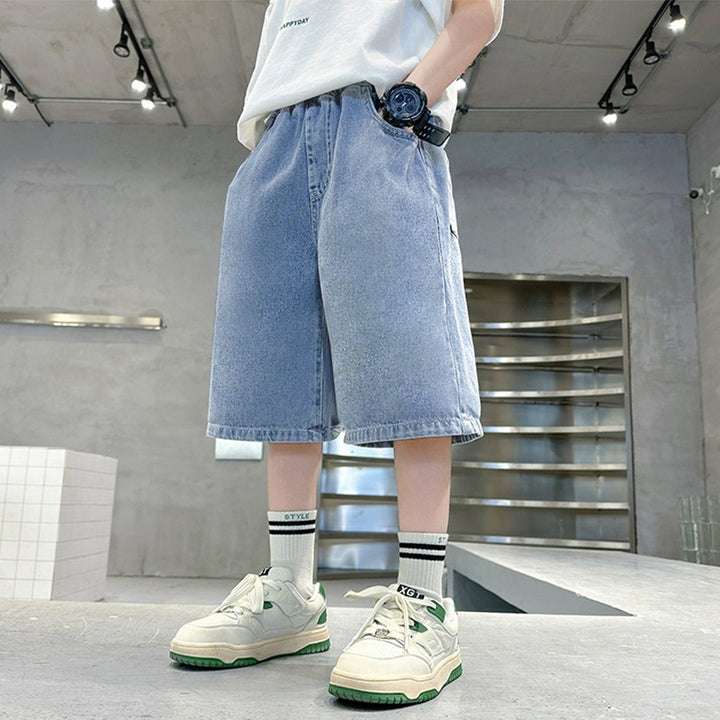 Unisex casual denim shorts with wide cut Mune Fashion