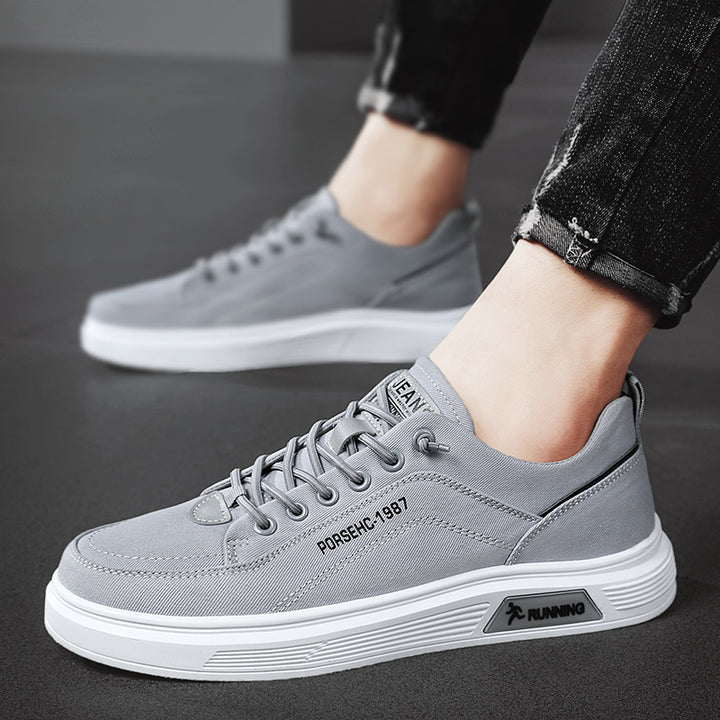 Unisex lightweight canvas sneakers with elevated platform sole and breathable textile upper Mune Fashion