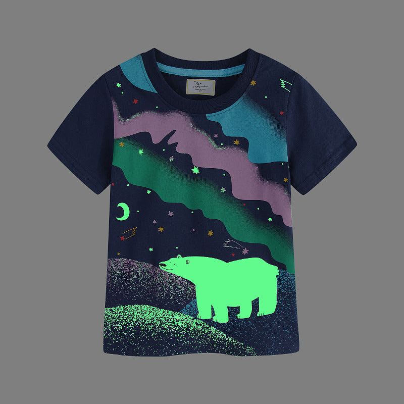 Boys T-Shirt with glowing bear motif Mune Fashion