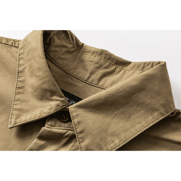 Men's Loose Oversized Shirt made of Cotton Twill with Spread Collar and Relaxed Fit Mune Fashion