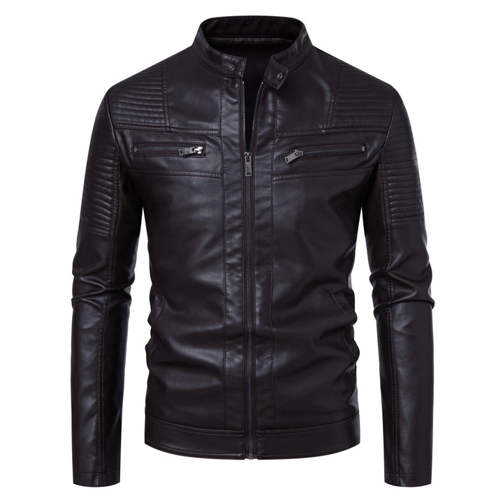 Men's Fashionable and Robust Leather Jacket Mune Fashion