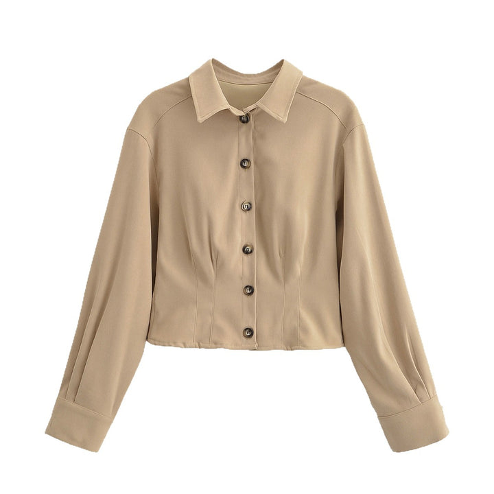 Women's short jacket with shirt collar and figure-flattering darts Mune Fashion