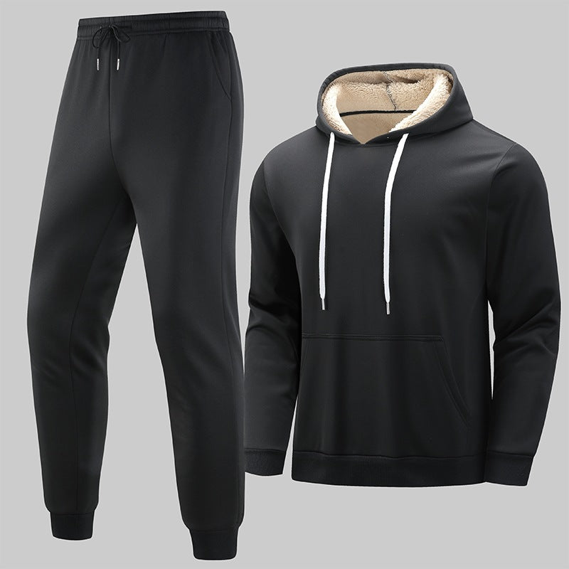 Men's Insulated Leisure Set with Teddy Lined Hoodie & Thermal Jogging Pants Mune Fashion